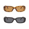 Women Square Sunglasses Retro Vintage Leopard Sun Glasses Female Lady Eyeglass Cat Eye Driver Goggles