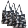 Hearts - 3 Pieces Reusable Grocery Bags Foldable Boutique Shopping Bags Portable Merchandise Tote Bags Gift Bags