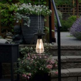 Better Homes & Gardens Conical Black Metal Solar powered Lantern