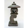 Hi-Line Gifts 23.5" Stone Multi Purpose Pagoda Lantern with Magnetic Door