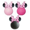 Minnie Mouse Round Paper Lanterns, 3ct