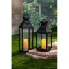 Lone Elm Black Solar Outdoor Hanging Lantern