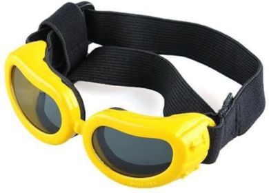 Pet Goggles Dog UV Protection Glasses Waterproof Windproof Anti-Fog Eye Glasses (Color: YELLOW)