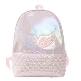 Mermaid Kids Backpack, Sparkly Sequins Backpack for Girls (Color: pink)