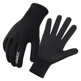 Cold Anti-slip and Wear-resistant Diving Gloves for Winter Water Activities (Color: Black, size: L)