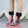 Women Boots for Martins Rain Boots Winter Transparent Candy Colour Girls Water Shoes Overshoes Non-slip Woman Ankle Boots Ladies