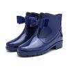 New Fashion Women Rain Boots Fashion Non-Slip Women's Water Shoes Flat Bottom Women Velvet Short Tube Warm Overshoes934