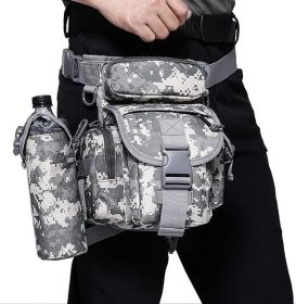 ANTARCTICA Waterproof Military Tactical Drop Leg Pouch Bag Type B Cross Over Leg Rig Outdoor Bike Cycling Hiking Thigh Bag (Color: ACU)