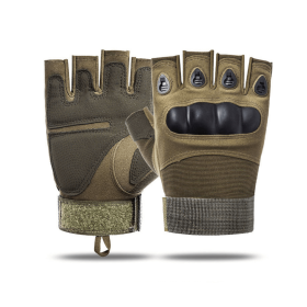 Tactical Fingerless Airsoft Gloves for Outdoor Sports (Color: Green, size: XL)