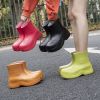 New Brand Women Rain Boots New Rubber Ladies Walking Waterproof Ankle Rainboots Casual Thick Bottom Short Boot d34