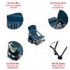 Low Folding Camping Chair, Portable Beach Chairs, Mesh Back Lounger For Outdoor Lawn Beach Camp Picnic