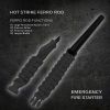 Hot Strike Ferro Rod Fire Starter | Emergency Ferrocerium Tool with Premium Striker and Lanyard with Buckle | Large Flint & Steel Survival Kit (5 x 1/