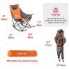 Sunnyfeel AC2026 Camping Rocking Chair for Adults, Luxury Padded Recliner, Oversized Folding Rocker, Outdoor Lawn Chair