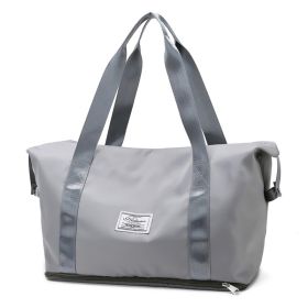 Dry And Wet Separation Sports Portable Shoulder Bag (Color: Light Grey)